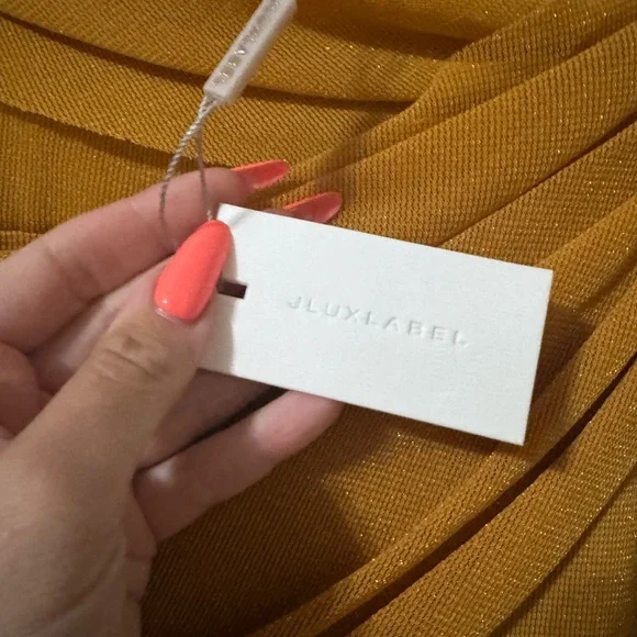 JLUXLABEL - Yellow Catalina Lurex Knit Maxi Dress - Picture 4 of 7